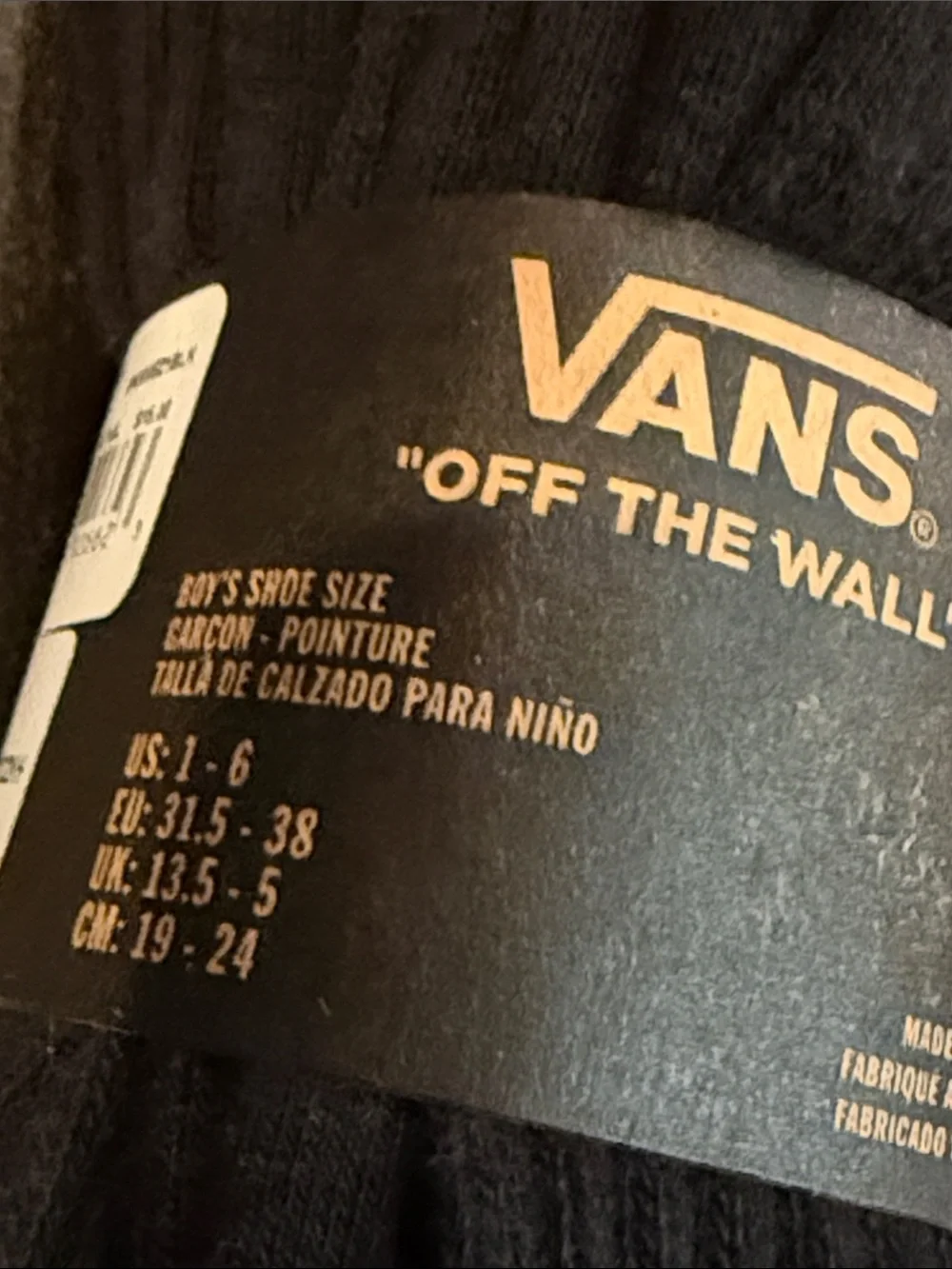 Vans Black Crew Socks with White Logo Pack - 3pk